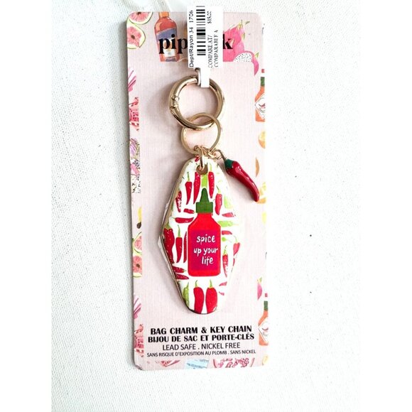 Piper K Hot Sauce "Spice up your Life" Keychain and Bag Charm - Picture 1 of 3